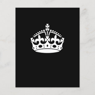 Flyer Mantener la corona tranquila en negro