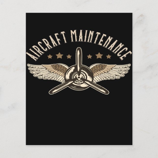 Flyer Mantenimiento de aeronaves | Diseño de Guay (Frente)