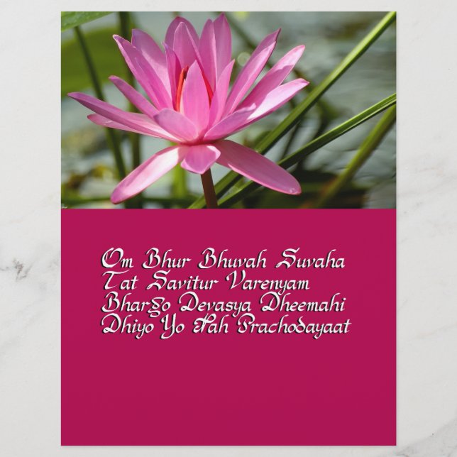 Flyer mantra Gayatri (Frente)