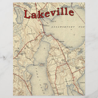 Flyer Mapa Antiguo de Lakeville Massachusetts