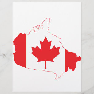 Flyer Mapa de bandera de Canadá