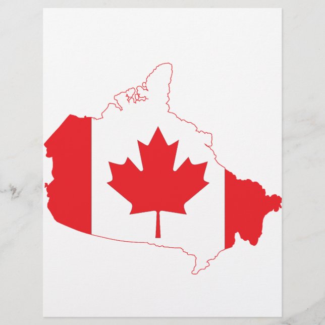 Flyer Mapa de bandera de Canadá (Frente)