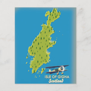 Flyer Mapa de la Isla de Gigha Escocia