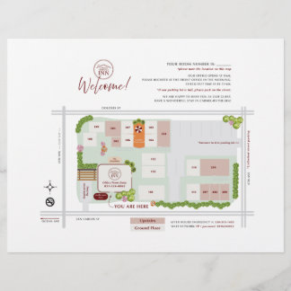 Flyer Mapa de propiedades del hotel / Diseño personaliza
