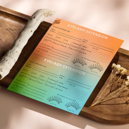 Flyer Mapa de registro de cliente de degradado holográfi