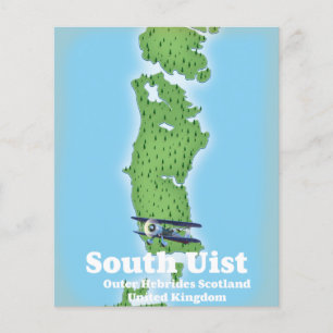 Flyer Mapa de South Uist Hébridas Exteriores Escocia