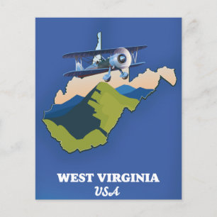 Flyer mapa de Virginia Occidental EE. UU.