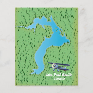 Flyer Mapa del lago Pend Oreille Idaho