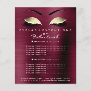 Flyer Maquillaje Artista Salón De Belleza Purpurina De O