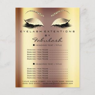 Flyer Maquillaje Artista Salón De Belleza Purpurina De O