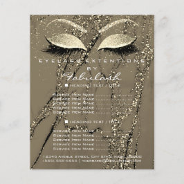 Flyer Maquillaje Artista Salón de Belleza Purpurina Flye