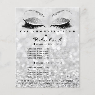 Flyer Maquillaje Artista Salón de Belleza Purpurina Vola