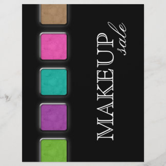 Flyer Maquillaje Artista Volador Salón Paleta Colorida