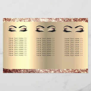 Flyer Maquillaje Brillo Ojos Pestaña Cabello Rosa DL 3 F