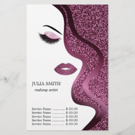 Flyer Maquillaje con efecto brillantina