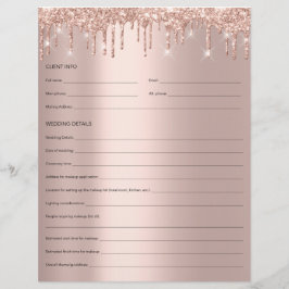 Flyer Maquillaje Formulario de Consulta de Novias Rosa D