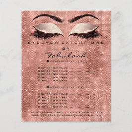 Flyer Maquillaje Salón De Belleza Chispa Purpurina Volan
