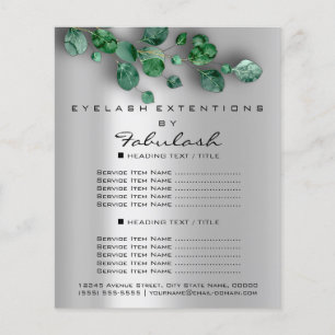 Flyer Maquillaje Salón de Belleza Silver Woodland Eucali