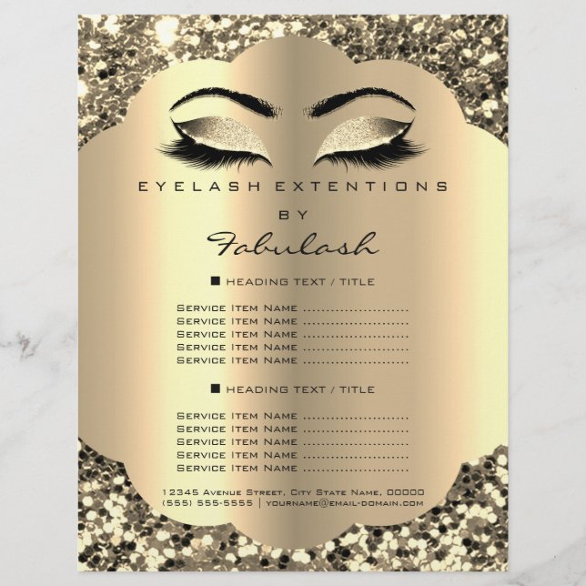 Flyer Máquina Artista Salón De Belleza Purpurina Precio  (Frente)