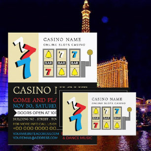Flyer Máquina de ranura, noche de casino, industria de j