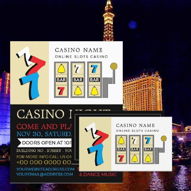 Flyer Máquina de ranura, noche de casino, industria de j (Subido por el creador)