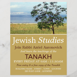 Flyer Mar de Galilea, Israel, Judaísmo, Estudios Judíos