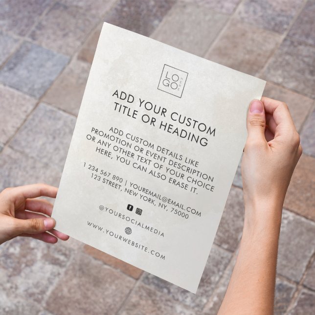 Flyer Marble Square Personalizado Business Logo Social M (Subido por el creador)