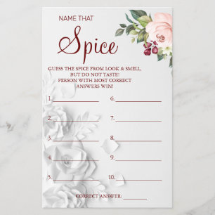 Flyer Marca de agua que tarjeta de juego Spice Bridal pa