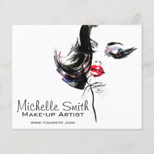 Flyer Marca de artista de maquillaje facial de color agu