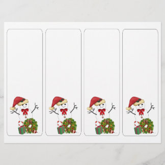 Flyer Marcador de libros de Snowman