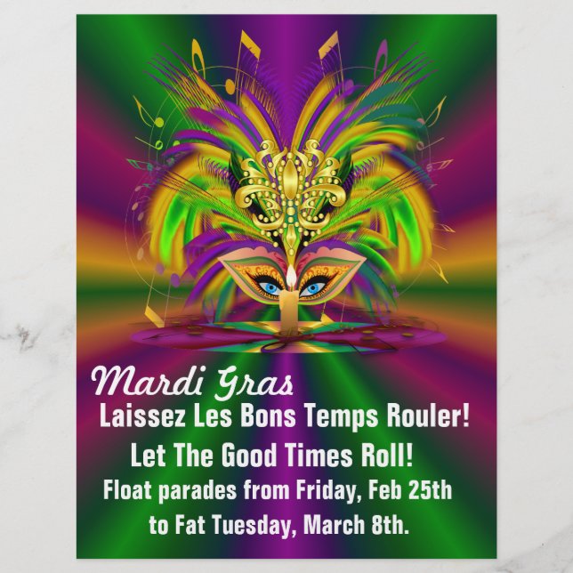 Flyer Mardi Gras La Reina (Frente)