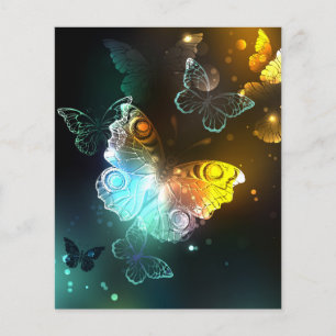 Flyer Mariposa luminosa y mariposas nocturnas