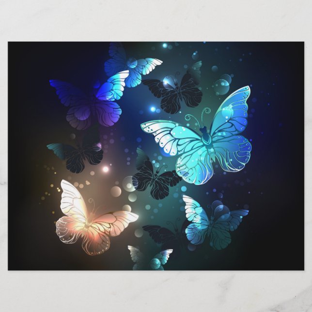 Flyer Mariposa nocturna fluida (Frente)