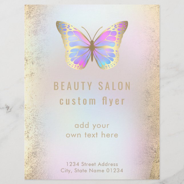Flyer mariposa pastel (Frente)