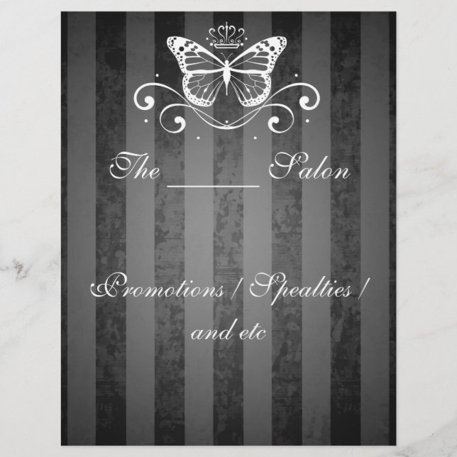 Flyer Mariposa Real Blanca Elegante (Frente)