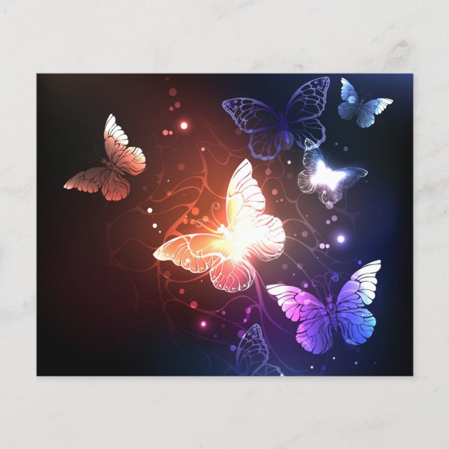 Flyer Mariposas nocturnas brillantes (Frente)