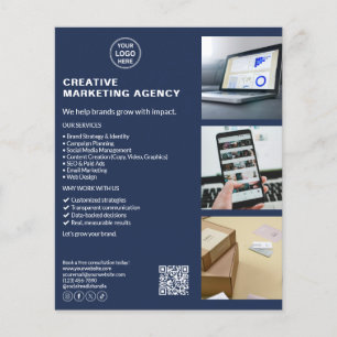 Flyer Marketing Creativo de Logotipo Moderno de Negocios