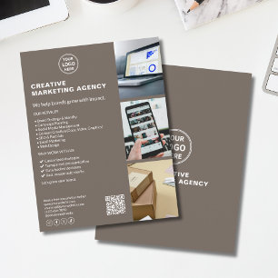 Flyer Marketing Creativo de Logotipo Moderno Empresa Mar