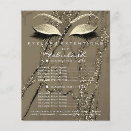 Flyer Mármol del Purpurina del salón de belleza del arti