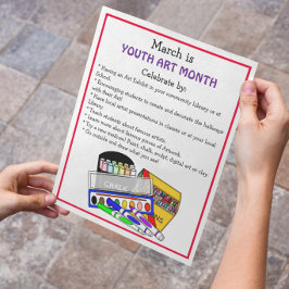 Flyer Marzo es el mes del arte juvenil | Poster educativ