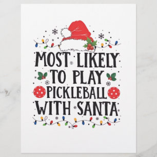 Flyer Más Propenso a Jugar Pickleball con Santa 