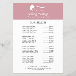 Flyer MASAJE DE PIEDRA MUJER ROSA Spa Día de Bienestar