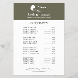 Flyer MASAJE DE PIEDRA PARA MUJER SAGE GREEN  Spa de Día