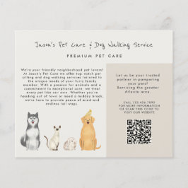Flyer Mascota Cute Watercolor Situ Dog Walker Business