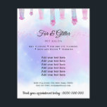 Flyer Mascota de cuatro y Purpurinas<br><div class="desc">folleto de servicios para mascotas</div>