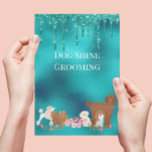 Flyer Mascota de perro Grooming Sitting Purpurina de neg<br><div class="desc">Este diseño puede ser personalizado en el área proporcionada cambiando la foto y/o el texto. O puede personalizarse eligiendo la opción de hacer clic en el personalizar y borrar o cambiar el color del fondo, agregar texto, cambiar el color o estilo del texto o eliminar el texto para un diseño...</div>