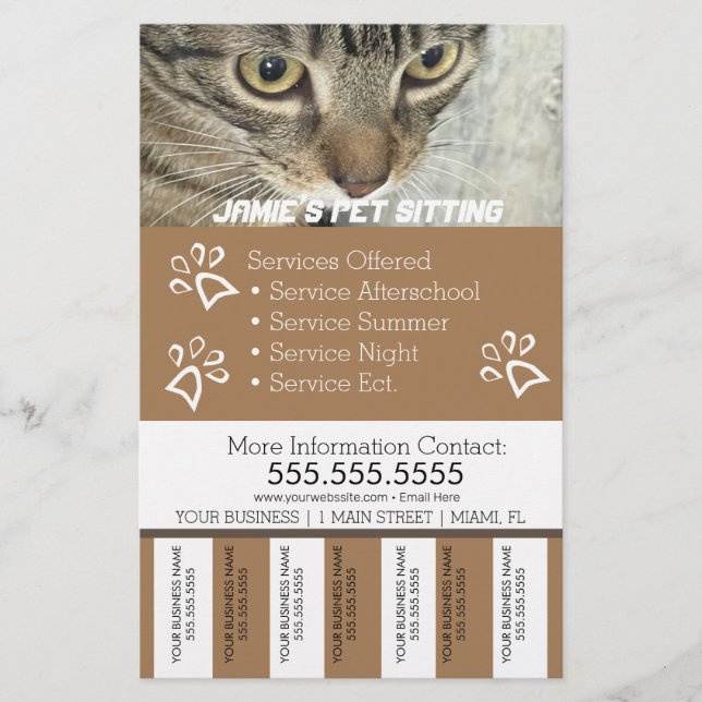 Flyer Mascota Servicios Perro de negocios Lágrima de tir (Frente)