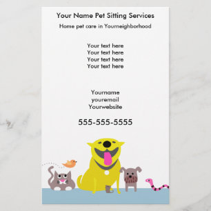 Flyer Mascota Sitters Volante-azul