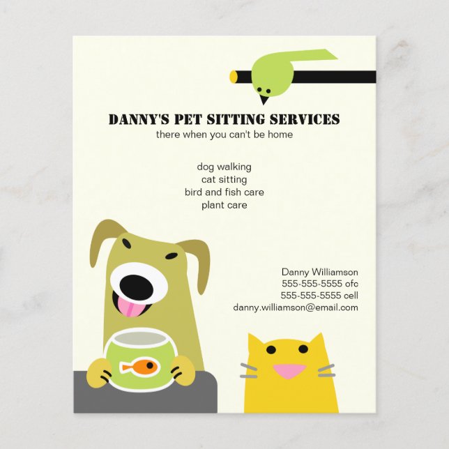 Flyer Mascota Sitting Business (Frente)