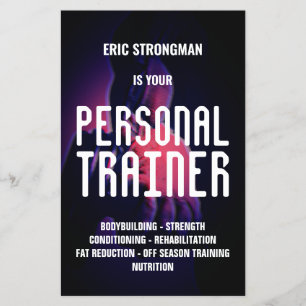 Flyer Masculino audaz entrenador de fitness
